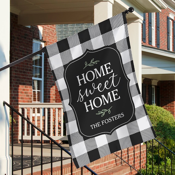 Buffalo Check Personalized House Flag Custom House Flags