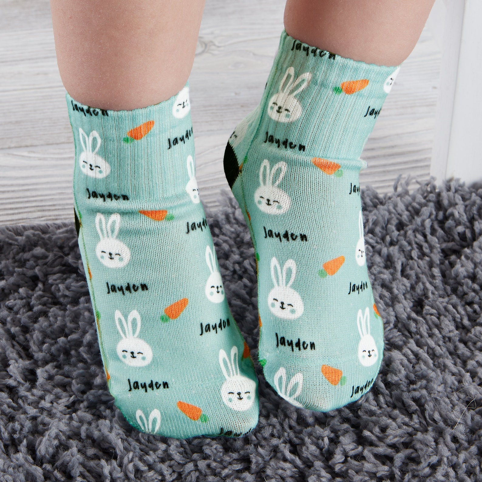 Bunny Treats Personalized Toddler Socks Toddler Socks Easter Etsy