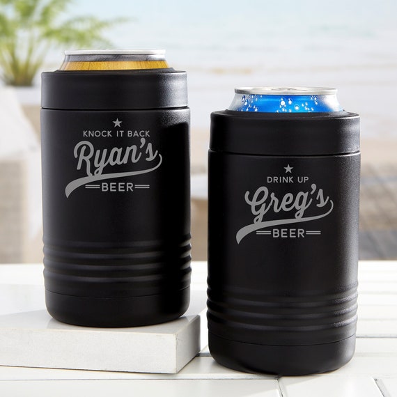 Personalized Stainless Steel Insulated Beverage Can Holder