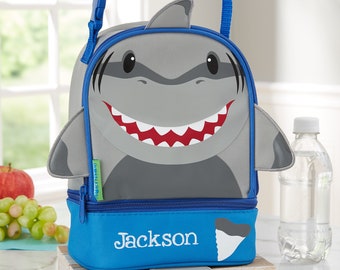Shark Personalized Lunch Bag, Personalized Back to School Gifts, Gifts for Kids, Embroidery Gifts, Kids Lunch Box, Personalized Lunchbox