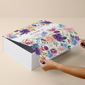 Forever Floral Personalized Keepsake Memory Box, Grandma Gifts, Sentimental Memorabilia Gifts