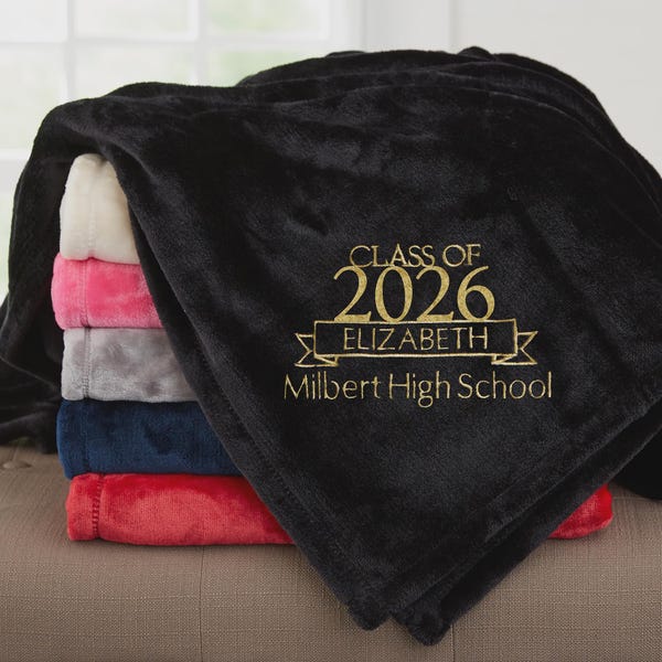 Graduation Personalized Fleece Blanket, Graduation Gifts, Custom Blanket, Gifts for Grads, Throw Blanket, Soft Blanket, Cozy Blanket