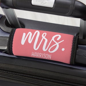 Mr. & Mrs. Personalized Luggage Handle Wrap, Gifts for Her, Travel Accessories, Travel Gifts, Luggage Tag, Wedding Gift, Custom Luggage Tag