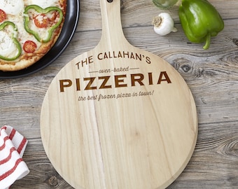 Family Pizzeria Personalized 2 Piece Wood Pizza Peel Gift Set, Pizza Board, Custom Pizza Paddle, Personalized Pizza Paddle, Engraved Gifts