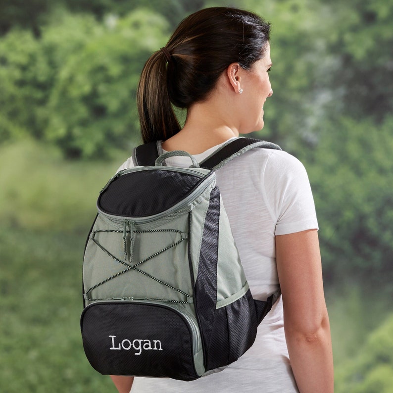 Embroidered Cooler Backpack: Personalized Outdoor Travel Gift bild 1