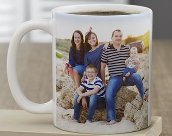 Family Photo Personalized Coffee Mug, Gifts for Her, Mother's Day Gifts, Gifts for Wife, Custom Coffee Cup, Photo Gifts