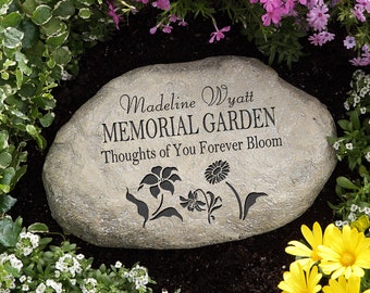 Memorial Garden Personalized Garden Stone, Personalized Memorial Gift, Custom Sympathy Garden Stone