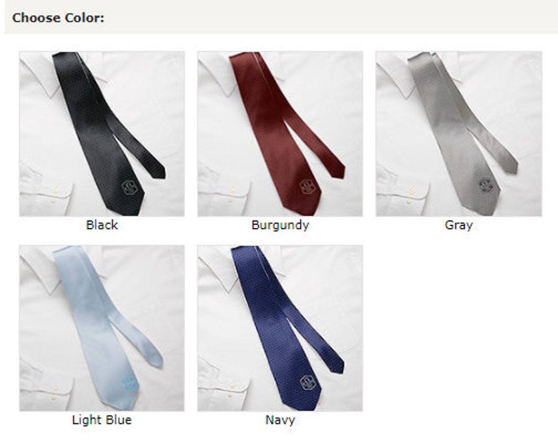 Monogram Personalized Men's Tie Necktie Father's Day Etsy