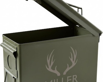 Personalized Engraved Ammo Can for Dad – Custom Hunting Ammo Box – Military Surplus Storage Gift for Hunters & Outdoorsman