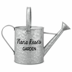 Personalized Galvanized Outdoor Watering Can – Custom Metal Garden – Rustic Farmhouse Décor