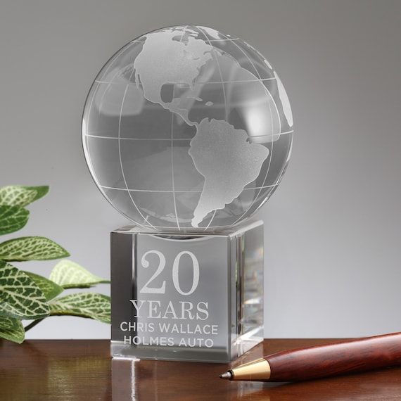 Retirement Personalized Globe Desk Accessories Professional