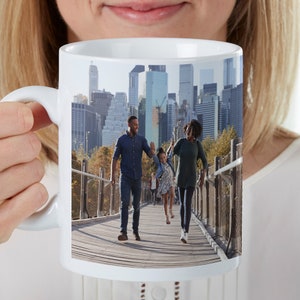 Family Photo Personalized 30 oz. Oversized Coffee Mug, Couples Gifts, Gifts for Her, Valentine's Day Gift, Mother's Day Gifts