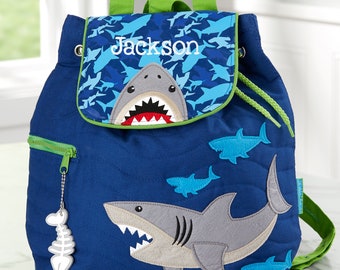 Shark Personalized Kids Backpack, Personalized Back to School Gifts, Embroidery Gifts, Embroidered Kids Backpack, Toddler Backpack