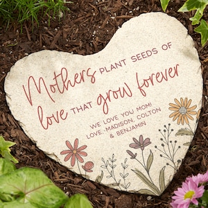 Love Blooms Here Personalized Garden Stone, Custom Garden Stone, Outdoor Decor, Garden Decor, Gifts for Her