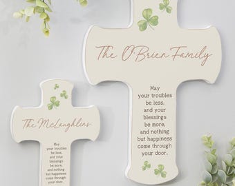 Irish Door Blessing Personalized Cross, Saint Patrick's Day, Irish Folklore, Celtic Blessings, Spiritual Gifts, Religious Gifts, Spiritual