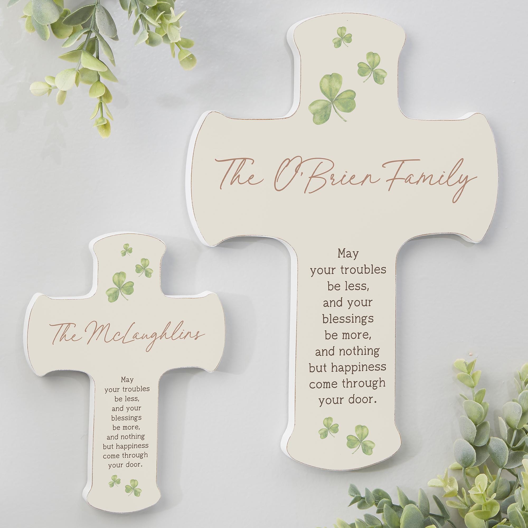 Irish Door Blessing Personalized Cross, Saint Patrick's Day, Irish