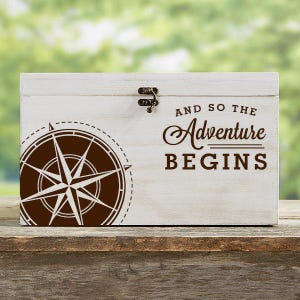 Personalized Graduation Card Box – Engraved Compass Wood Card Holder – Custom Graduation Party Money Box – Unique Grad Student Keepsake Gift image 3