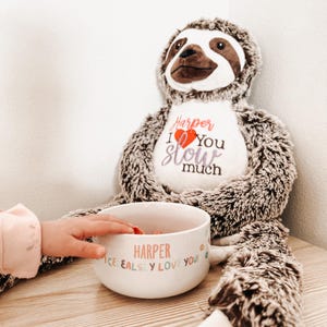I Cerealsly Love You Personalized Kids Cereal Bowl, Valentine's Day Gifts for Kids, Children's Valentine's Day image 5
