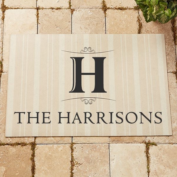 Elegant Monogram Personalized Doormat, Housewarming Gifts, Home Gifts, Personalized Rugs