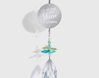 A Grandmother's Love Personalized Rainbow Suncatcher, Personalized Crystal Suncatcher, Grandmother Gift, Gifts for Her, Mother's Day Gift