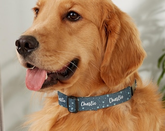 Puppy Pattern Personalized Dog Collar – Custom Dog Gift – Small Dog Accessories