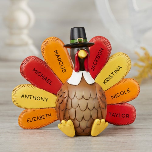 Thankful Turkey Personalized 3D Resin Shelf Sitter Etsy
