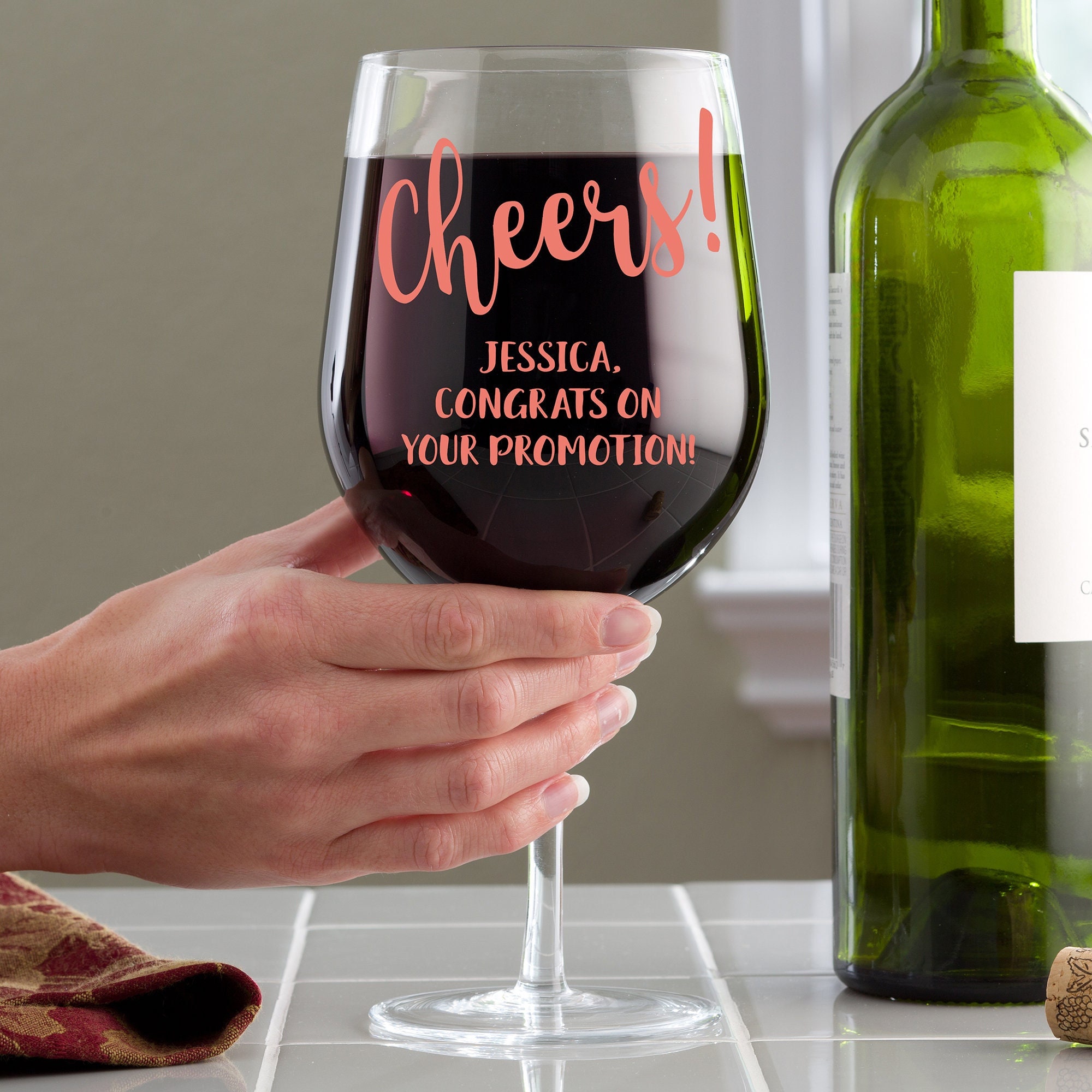 Cheers Personalized Whole Bottle Oversized Wine Glass Gifts for Her Mother s Day Gifts Wine Lovers Etsy UK