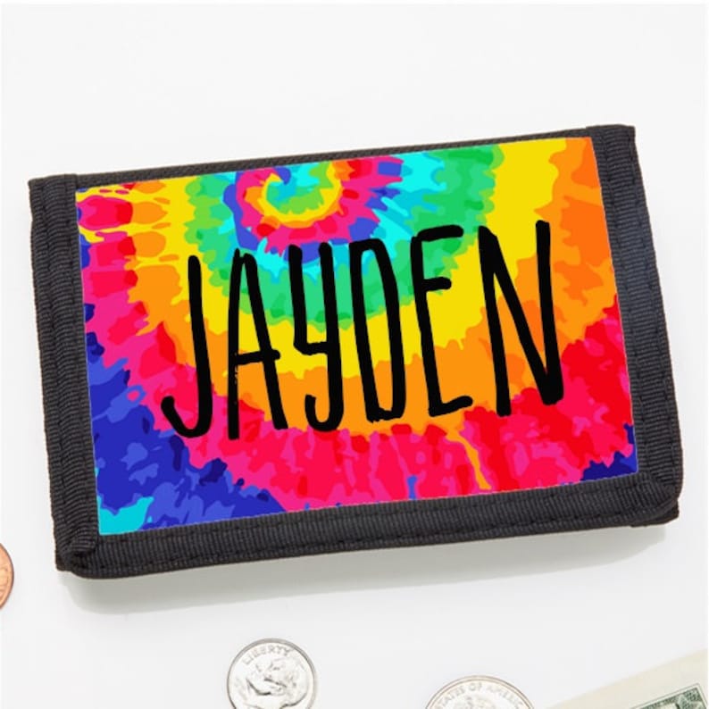 Tiedye Fun Personalized Kids Wallet Kids Wallet Gift for Etsy