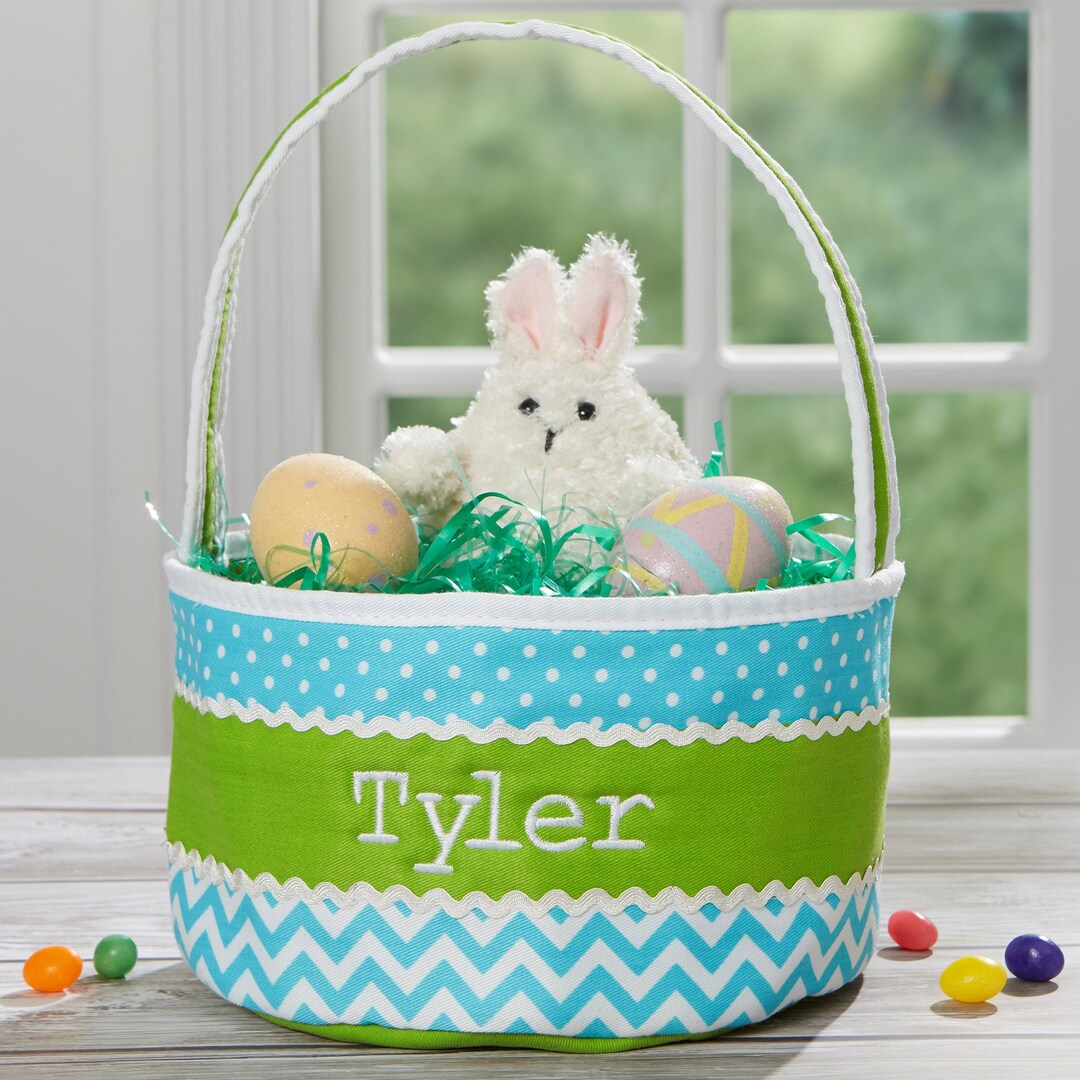 Easter Fun Personalized Soft Easter Baskets for Boy, Easter Baskets