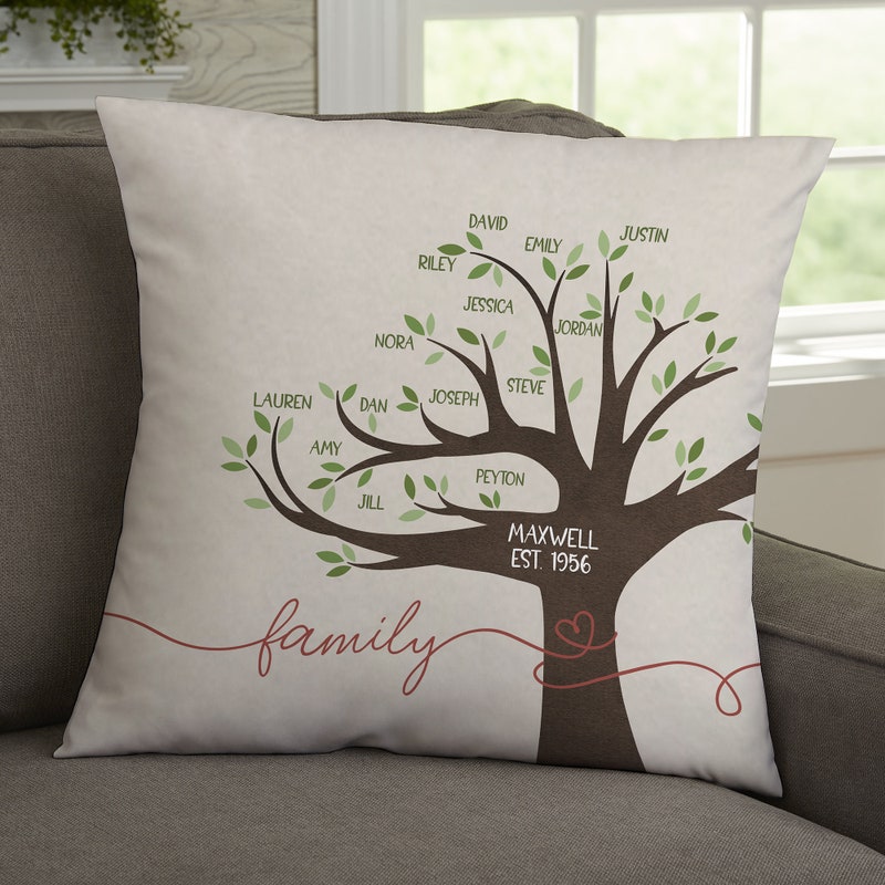 Family Tree Pillow - Etsy