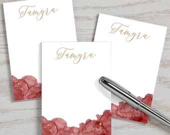 Birthstone Color Personalized Mini Notepad Set of 3, Personalized Notepad, Gifts For Her, Custom Notepad, Gifts for Kids, Back to School