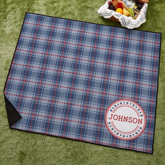 Personalized picnic blanket sale