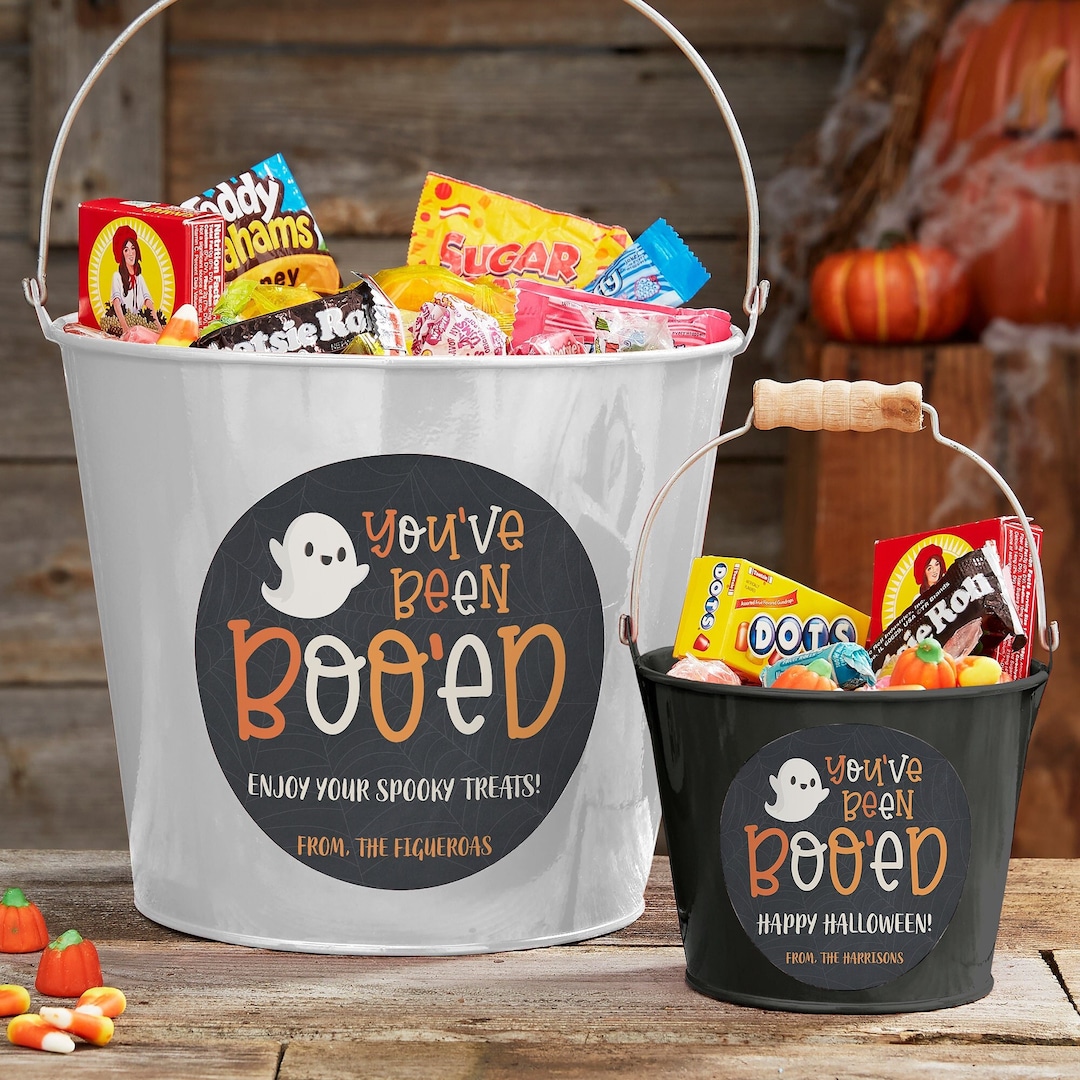 You've Been Boo'ed Personalized Halloween Treat Bucket, Trick or Treat ...
