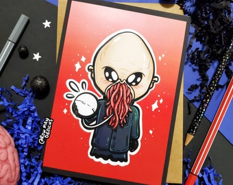 Cute Ood Card 3D, Doctor Who Inspired, All Occasions Gift for Whovians, Sci-Fi Birthday Gift