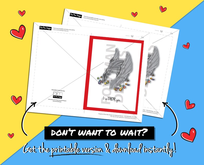 I A-thor You Love Card 3D Valentine's Day Card Thor - Etsy
