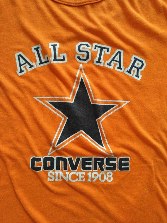 Vintage 70s Converse t shirt medium thin soft - image 2