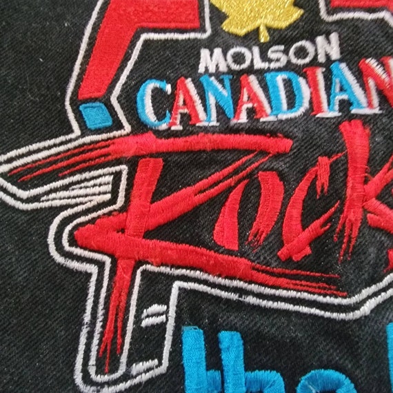 Vintage Molson Canadian Rocks embroidered denim J… - image 10