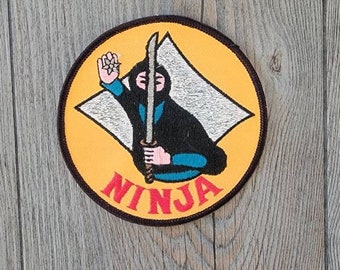 Vintage 80s Ninja patch embroidery