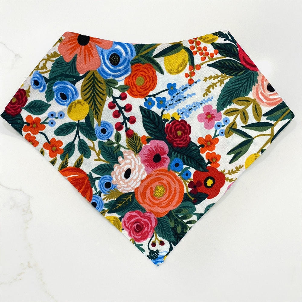 Wildwood Dog Bandana, Floral Dog Bandana, Bright Flowers Dog Bandana