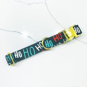 Hohoho Dog Collar, Santa Dog Collar, Christmas Dog Collar, Holiday Dog Collar