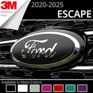 BocaDecals 2020-2025 Ford Escape Emblem Overlay Insert Decals Accessory (Set of 2) 2024 2023 2022 2021