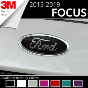 2015-2019 Ford Focus Logo Emblem Insert Overlay Decals (Set of 2)