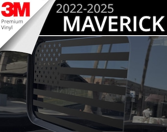 Calcomanía de bandera estadounidense para la ventana trasera central de Ford Maverick 2022-2025 - Precortada - Fabricada en EE. UU. 2023-2024