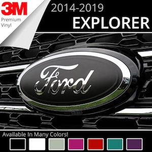 BocaDecals 2014-2019 Ford Explorer Emblem Overlay Insert Decals Accessory (Set of 2) 2017 2018