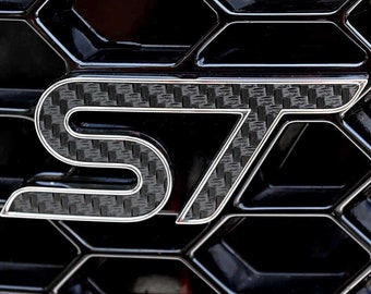 Insertos de calcomanías con emblema de fibra de carbono BocaDecals para Ford Edge ST 2019-2024 (juego de 2) 2023, 2022, 2021 y 2020