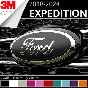 BocaDecals Emblem Overlay Insert Decals For 2018-2024 Ford Expedition (Set of 2) 2023 2022 2021 2020 2019