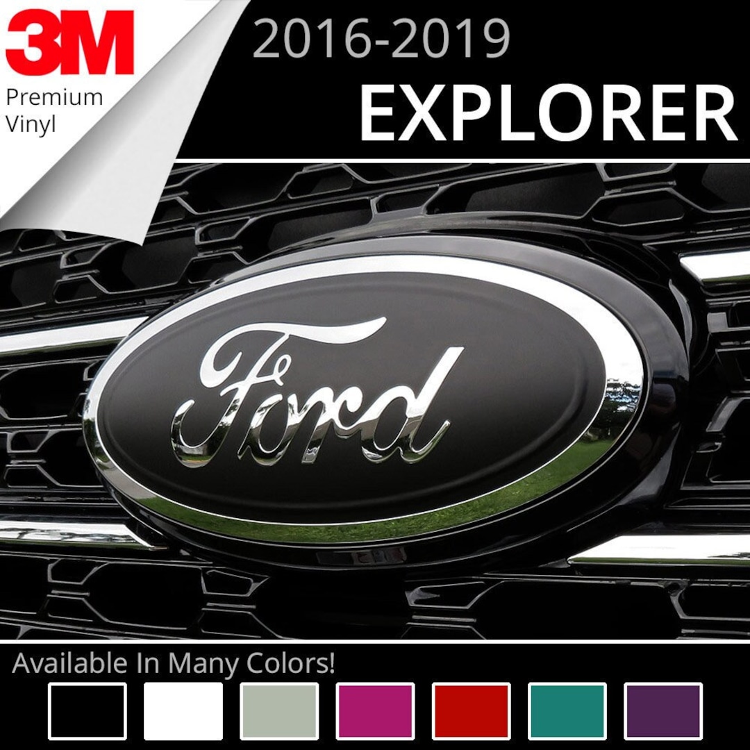 Bocadecals 2016-2019 Ford Explorer Emblem Overlay Insert Decals