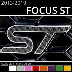2013-2019 Focus ST Carbon Fiber Emblem Overlay Decal Inserts (Set of 2)