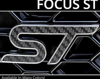 Adhesivos superpuestos para el emblema del Focus ST 2013-2019 en fibra de carbono (juego de 2)