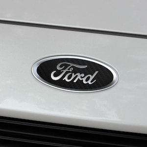 2013-2020 Ford Fusion Carbon Fiber Ford Oval Decal Emblem Inserts (Set of 2)